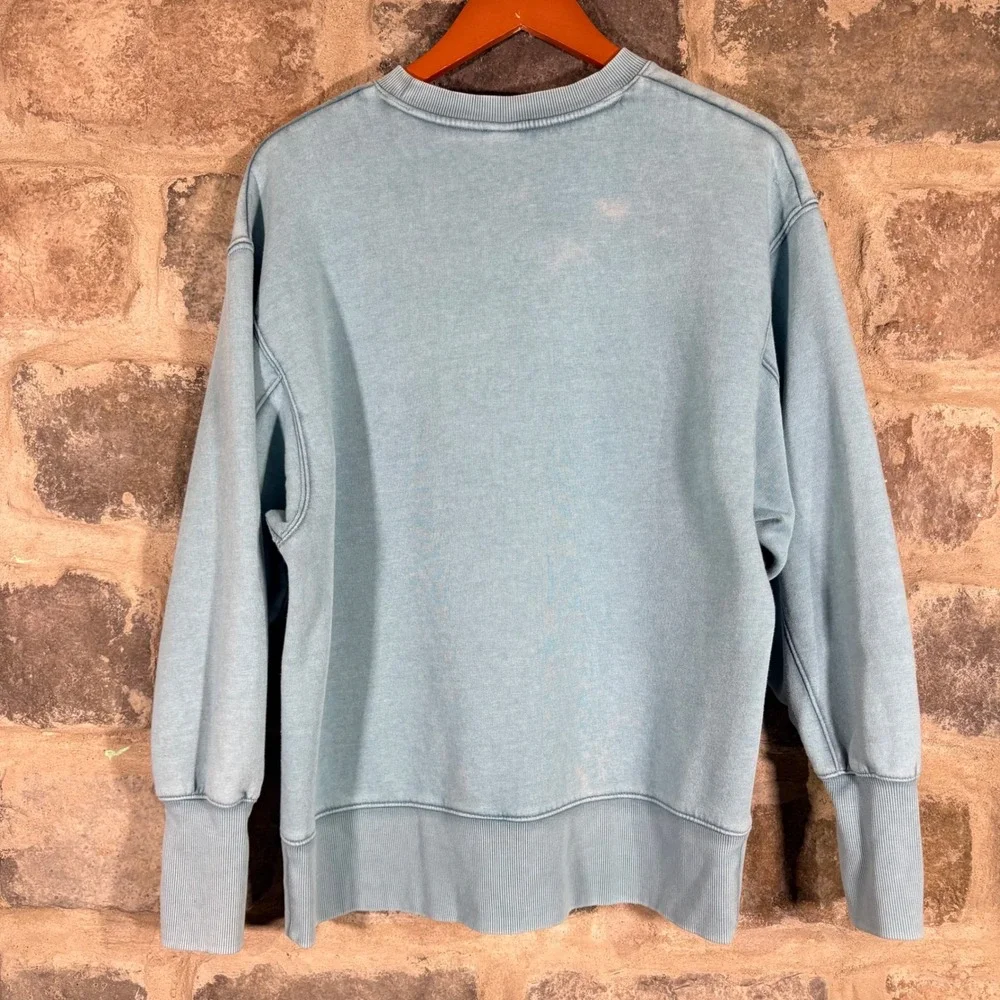 Wild‎ Fable Women's Light Blue Washed Crewneck Sweatshirt Size XXS Thumbholes - Picture 3 of 12
